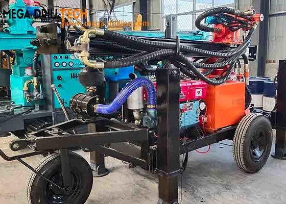 Hidráulico portátil pequeno integrado reboque da máquina de furo do poço de água da roda