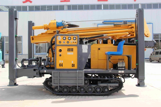Tela de perfuração de poços de água de duplo cilindro tipo Crawler 200 metros de profundidade