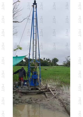 Máquina de perfuração de geoengenharia rotativa e de percussão para ensaios e levantamentos de solos