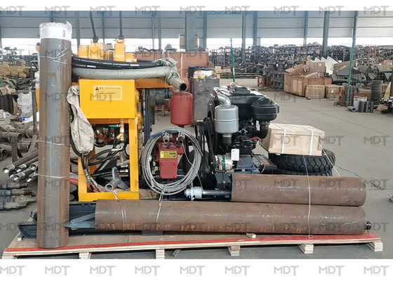 Equipamento de perfuração de núcleo geológico portátil diesel 200 m de profundidade para poço de água