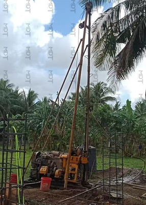 Máquina de perfuração de teste de óleo de sonda de sondagem de solo 42KW motor